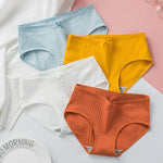 1Pc Cotton Panties Women Sexy Briefs Women's Underpants Low Waist Comfy Breathable Lingerie Seamless Underwear Intimates