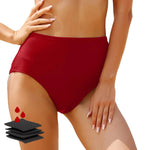 Women's Panties High Waisted Bikini Bottoms Swimsuit Mid Waist Bathing Suit Swim Briefs Proof Side Leakage Menstrual Underwear