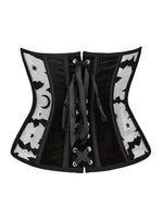 Royal corset body-shaping corset undergarment thin and breathable summer style with a cinched waist and plastic-boned mesh sexy