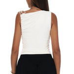 Sexy Shoulder Yoga Top Sleeveless Fitness Women Solid Color Gym Shirt Breathable Quick Dry Running Vest Sportswear