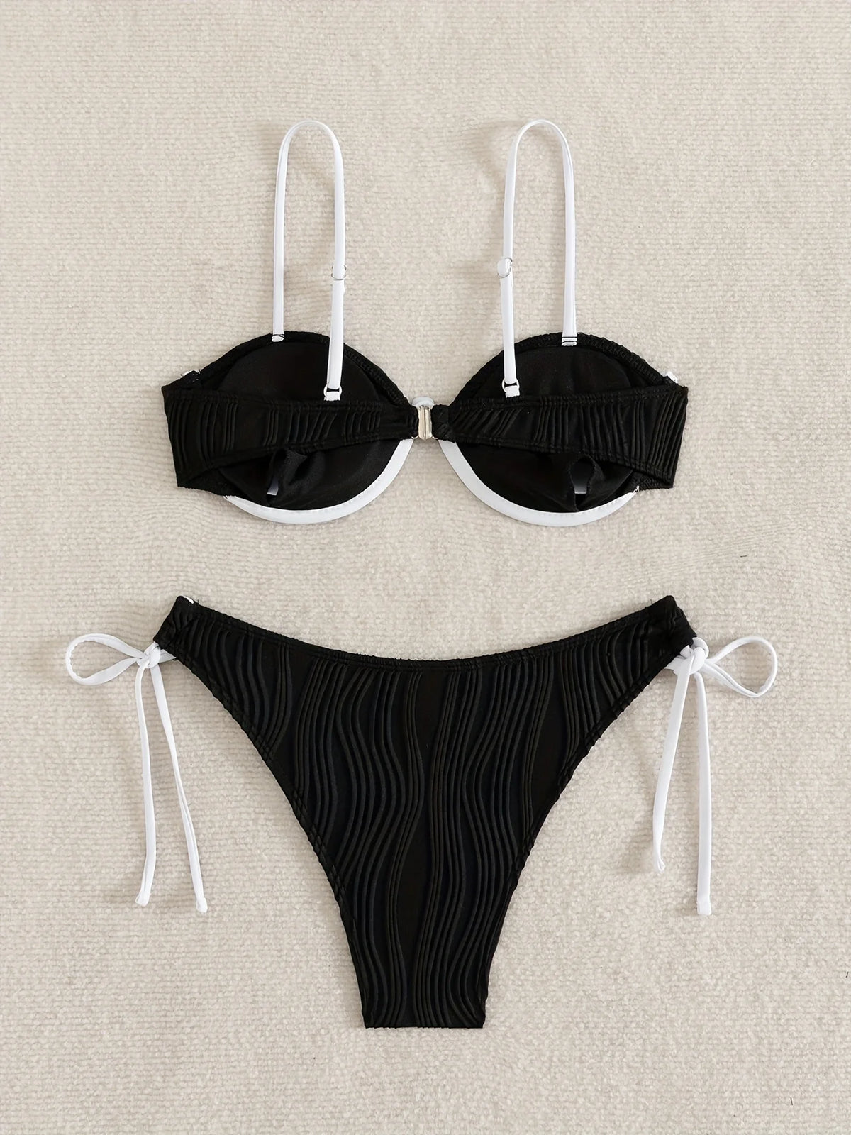 ZTVitality Sexy Patchwork Underwire Bikini 2025 New Arrival Biquini Padded Bra Push Up Bandage Swimsuit Women Swimwear Beachwear