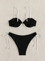 ZTVitality Sexy Patchwork Underwire Bikini 2025 New Arrival Biquini Padded Bra Push Up Bandage Swimsuit Women Swimwear Beachwear