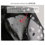 White Polka Dot Mesh Peep Toe Chunky Block Heel Platform Back Zipper Ankle Sandal Boots for Women