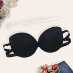 Beauwear Push Up Bras Half Cup Bra With Transparent Silicone Shoulder Strap Beauty Back Strapless Party Bra XS S M L XL-B16