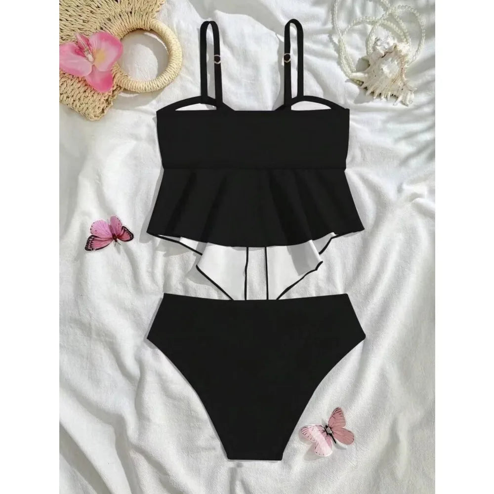 High Waisted Bikinis 2026 Push Up Women Swimsuits Sexy Swimwear Brazilian Bikini Set Floral Biquini Pink Black Summer Beachwear