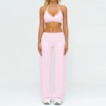 Women's Fitness Set Gym Tracksuit Breathable Sports Bra Flared Trousers Suit Workout Clothing Sportswear Female Athletic Wear