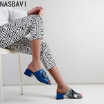 NASBAVI Out Outdoor Slippers Latest Luxury Shoes Women Designers Ladies Shoes and Sandals Wedding Shoes for Women Big Size 45 46