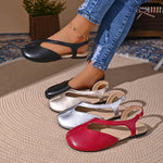 Women Tabi Split Toe Slingback Sandals Soft Leather Closed Toe Back Strap Flat Hollow Casual Summer Beach Shoes