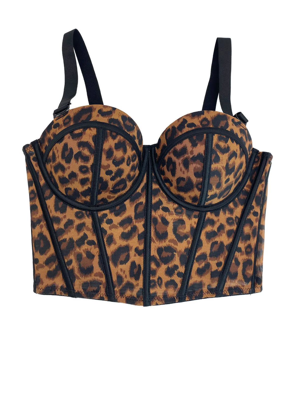 Fishbone Corset Cross-Border European and American Leopard Print Spicy Girl Tank Top Sexy Inner Wear Camisole High-End Outerwear Bra