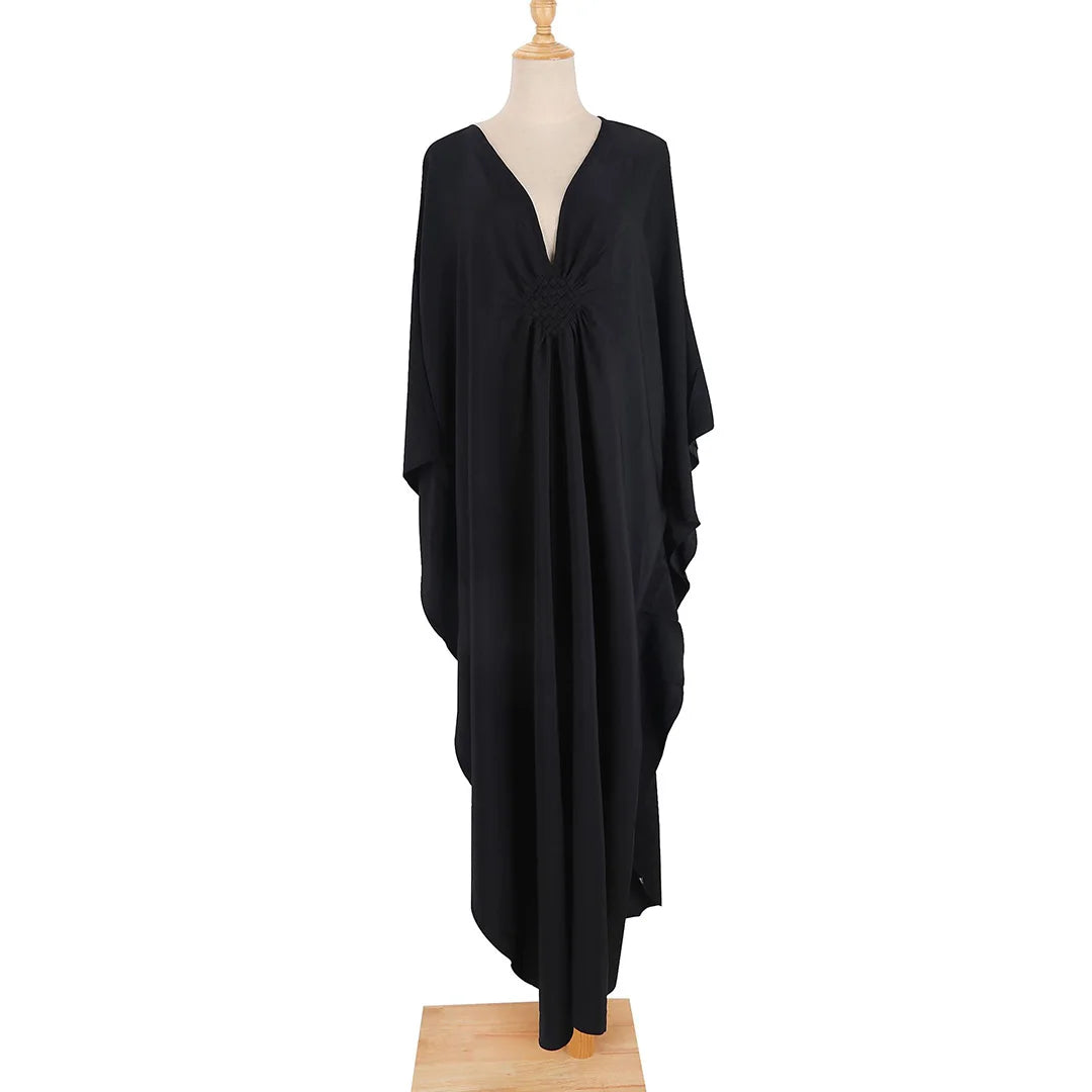 Greek Goddess Long Dress Batwing Sleeve Tunic Beach Cover Up Cover-ups Beach Dress Beach Wear Beachwear Kaftan Maxi Dress V4427