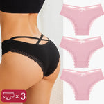 3Pcs Women Cotton Panties Seamless Hollow Sexy Design Unique Low Waist Women Panty Breathable Girl Underwear Soft Lingerie S-XL