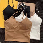 High Quality Seamless Women Underwear Sexy Backless Wireless Bra Classic Sling Vest Brassiere Insert Gasket Push Up Bra Lingerie