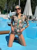 2026 New One Piece Printed Swimsuit Bikini Long Sleeved Swimsuit Bikini Set High Waist Bikinis Swimwear Beach Swimsuit Swimwear