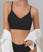 Women Sexy Lingerie Invisible Bra Deep U Plunge Bras Backless Top for Dresses, Transparent Strap Push Up Back Sling Underwear