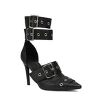 2026 Spring Fashion New Sexy Nightclub Party Pointed Toe Metal Buckle Decorated High Heel Shoes Women's Shoes Size 34-48