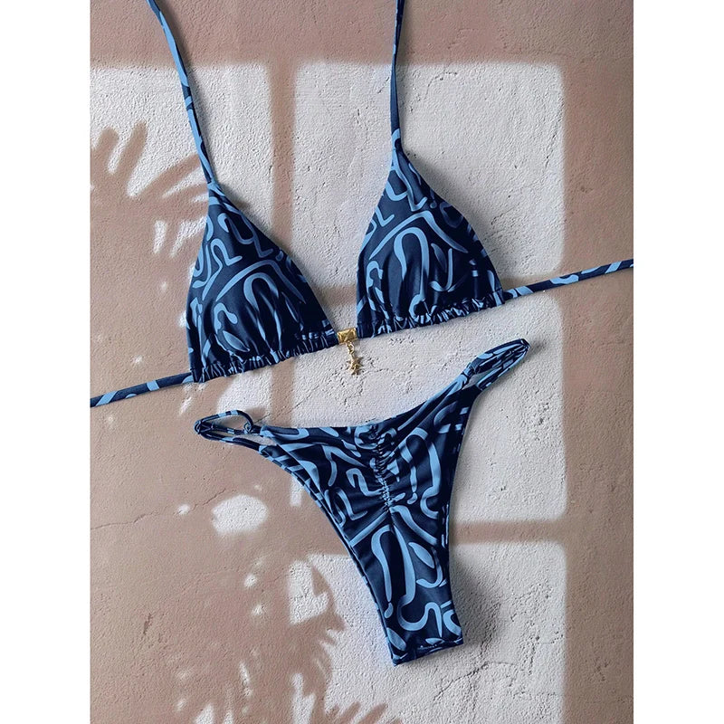 New Micro Bikini Women Swimsuit Two-Piece Bathing Suit Woman Swimwear Sexy Leopard Push Up Thong Bikinis Sets Beachwear Summer