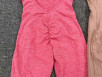 Seamless High-Waisted Peach Hip Yoga Jumpsuit for Women - Fast Drying Sweat-Wicking Tight Running Sports Jogging Gym Activewear