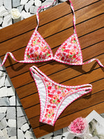 2026 Triangle Halter String Bikini Printed Swimwear Female Sexy Swimsuit Women Bathers Bathing Swimming Swim Suit Beachwear