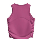 VEQKING Side Pleated Women Sports Bras Built-in Pads Yoga Vest Quick Dry Gym Running Tank Tops High Support Workout Bralettes