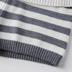 Women Spring Summer Striped Knit Shorts Slim Fold Over Low Rise Mini Shorts for Daily Office Party Club