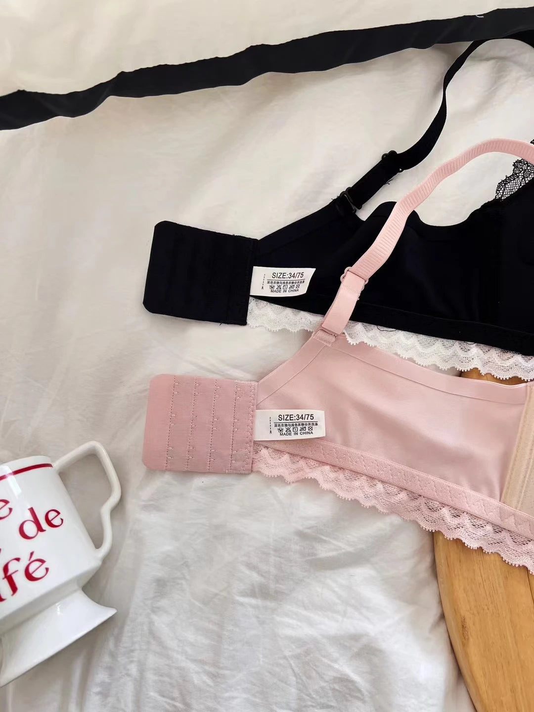 Anime Bralette Set Japanese Lace Bra Wireless Small Bust Women Sexy Triangle Cup Seamless Comfort Spring Summer MOYISU Sexy Bras
