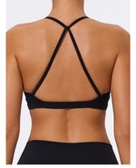 Hearuisavy Summer Scrunch Sports Bra Gym Top Women Running Back Cross Top Sportswear Yoga Underwear Fitness Workout Yoga Clothes