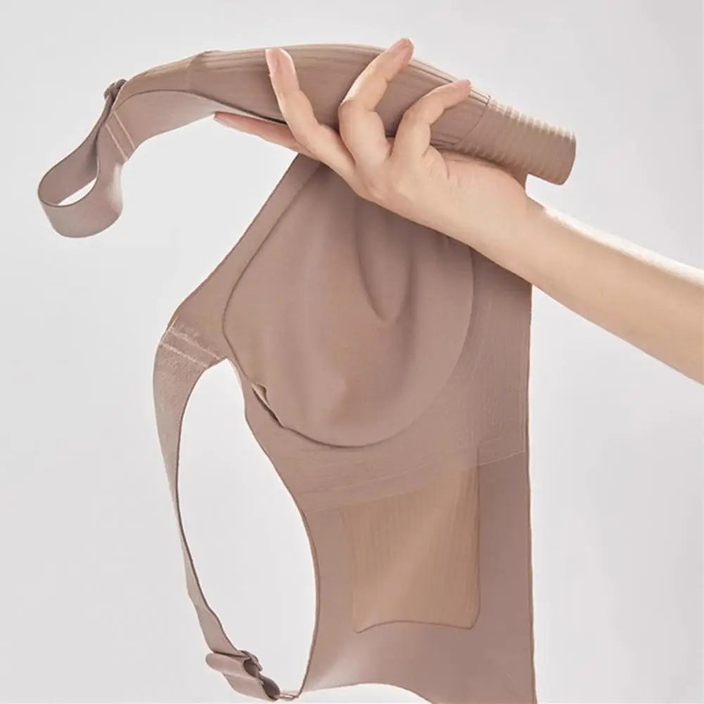 Support Bra Yoga Underwear Wireless Push-Up Bra Natural Lift Seamless Vest Type Straps Wire-Free Full Coverage Bra