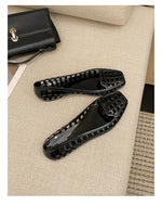 New 2025 Women Fashion Jelly Shoes Summer Cut-out Flat Sandals, Soft PVC Casual Square Toe Girls Daily Walking Sandalias