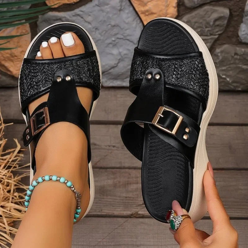 2026 FashionNew Hot Women Slippers Comfort Wedge Shoes Ladies Platform Sandals Casual Slippers