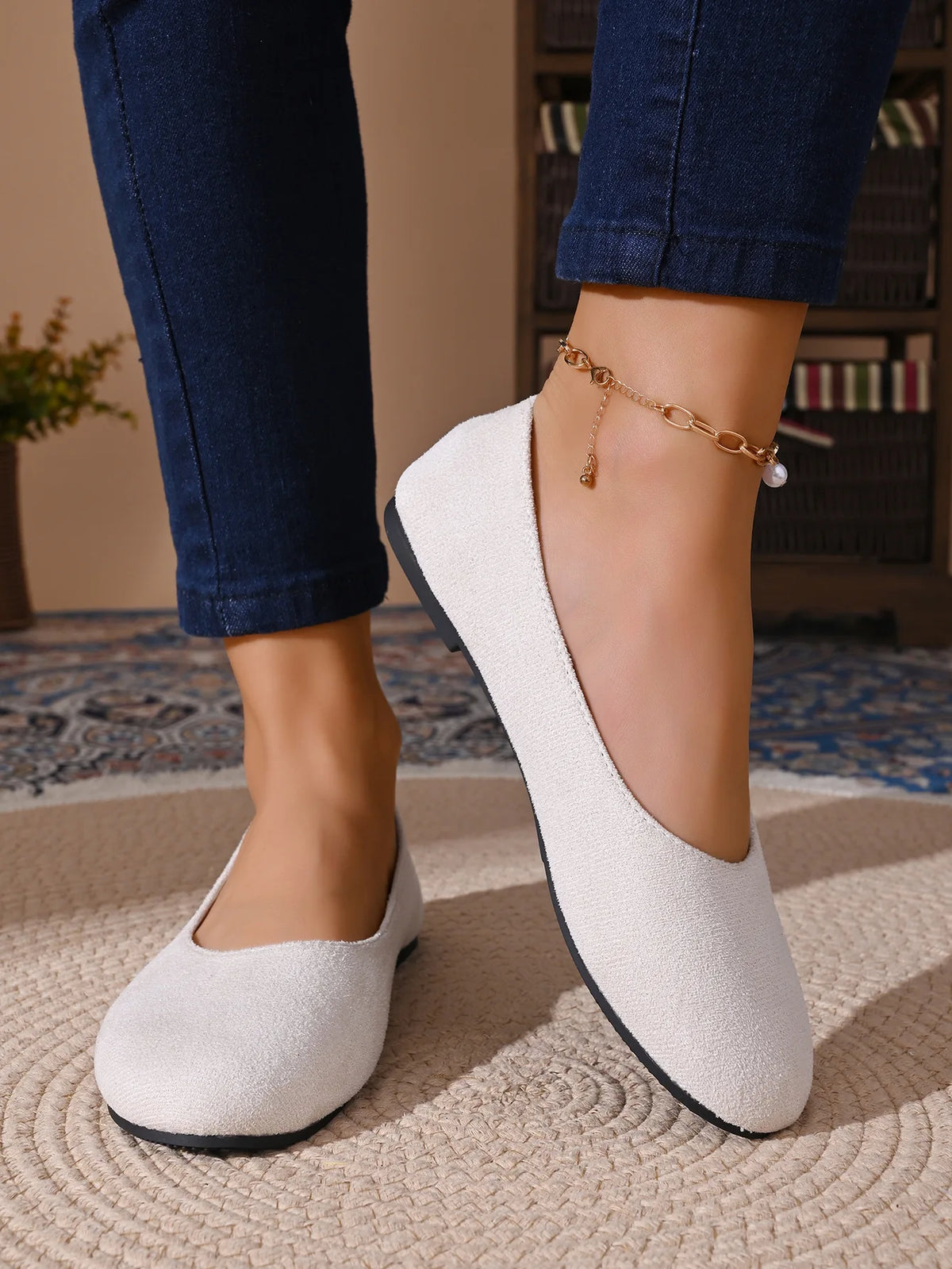 Women Flats Shoes Comfortable Knit Ballet Flat Shoes Women Casual Slip on Loafers Office Boat Sneakers Women Zapatos De Mujer