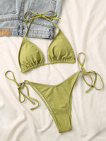 Sexy Micro Bikini 2025 Criss Cross Swimwear Bandage Woman Swimsuit Female Thong Bikinis Set 2 Piece Women Bathing Suit Beachwear