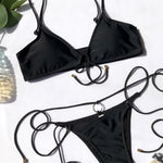 2026 Sexy Bikini Women Push Up Swimwear Swimsuit Black Knotted Bikinis Set Bathing Suit Beach Bikini Female Trajes De Bano Mujer