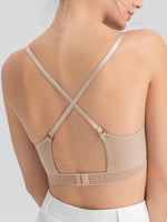 Sexy French lingerie for women without steel rings Push-up bra with a U-back design for enhanced support and an open-back