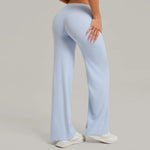 Women's Pilates Straight Yoga Pants Leggings Versatile Loose Wide-Leg Running Sports Fitness Hip-Lifting High Waist Trousers