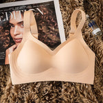 Push-Up Bras For Women Plus Size Seamless Bra Non-wire Wide Adjustable Straps Underwear Sexy Lingerie Comfort Intimates M-3XL