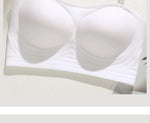 MOYISU Strapless Push Up Bra Underwear, Cross Back for Small Chest, Padded Enhancer Adhesive Lift to Look Bigger, Deep Plunge