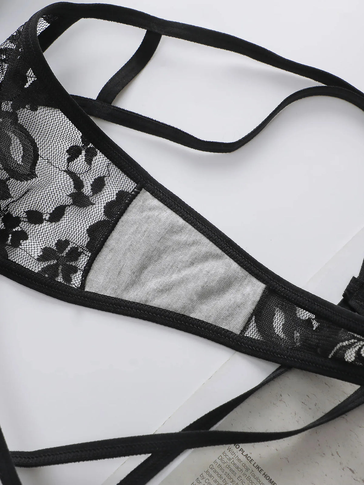 Five Solid black Lace Women G-String Sexy Lingerie Criss-cross Strap Thong fashionable and sexy style C972