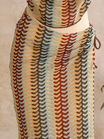 Sexy Coffee Striped Bikini Set 2026 Women Cover Up+Long Skirt 4 Piece Swimsuit Summer Bathing Suit Holiday Swimwear Biquini