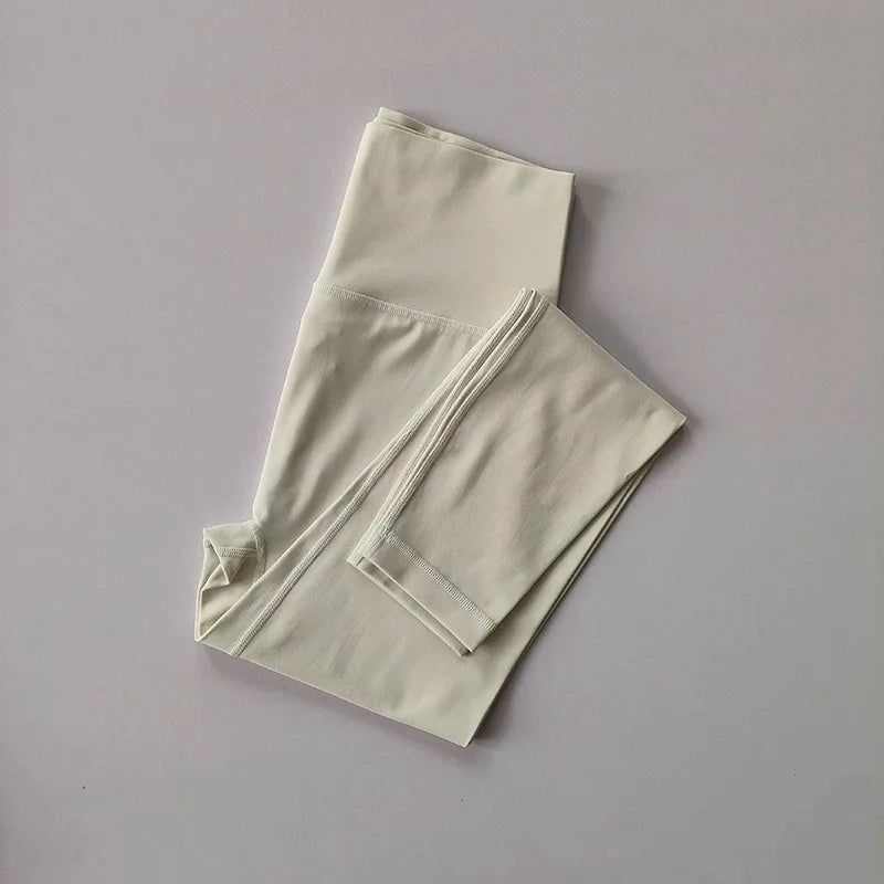 High Waist Women's Yoga Fitness Pants Naked Skin Feeling with Pockets Sports Tight Fit Running Trousers Hip Lifting Pants
