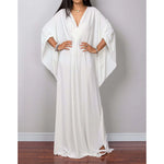 Greek Goddess Long Dress Batwing Sleeve Tunic Beach Cover Up Cover-ups Beach Dress Beach Wear Beachwear Kaftan Maxi Dress V4427