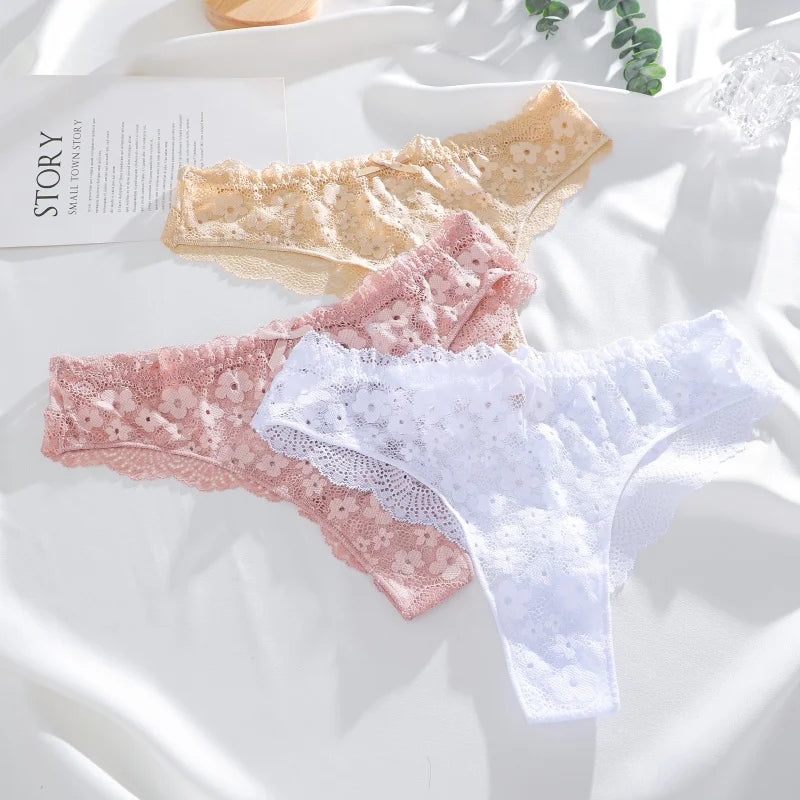 1Pcs Women Cotton Lingerie Sexy Thong Soft Fashion Panties Femme Design Underwear Pantys Underpant Lingerie Lace Intimates S-XL