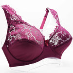 Womens Lager Bosom Lace Bralette Ladies Floral Unpadded Bra Sexy Lingerie See through Underwired Plus Size Brassiere Top