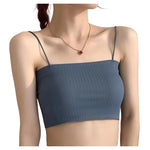 Summer Tube Bras For Women Sexy Seamless Underwear Crop Tops Sexy Lingerie Silky Bandeau Bra Removable Pads Intimates