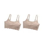 2Pcs/Set Push-Up Bras For Women Tube Top Seamless Underwear No Steel Ring Soft Support Bra Female Breathable Sexy Lingerie
