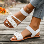 Women's SandalsNew Summer Casual Open-toed Women's Flats Fashion Floral Design Casual Comfortable Women's Sandals