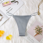 Women Panties G String Sexy Thong Seamless Underwear Ice Silk T Back Butterfly Briefs Girls Low Waist Lingerie Plus Size S-XL