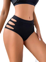 Solid Women Seamless Panties Side Cut Out Hollow Breathable Briefs Daily Comfort No Roll Underwear