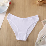 5Pcs Women Cotton Panties V-Belt Ladies Soft Female Sexy M-4XL Low-Rise Panties Bikini Underwear Comfortable Lingerie 2024