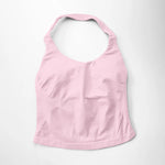 NCLAGEN Gym Halter Top Woman longline strappy tank Padded yoga clothing Fitness workout Running Activewear pilates clothes