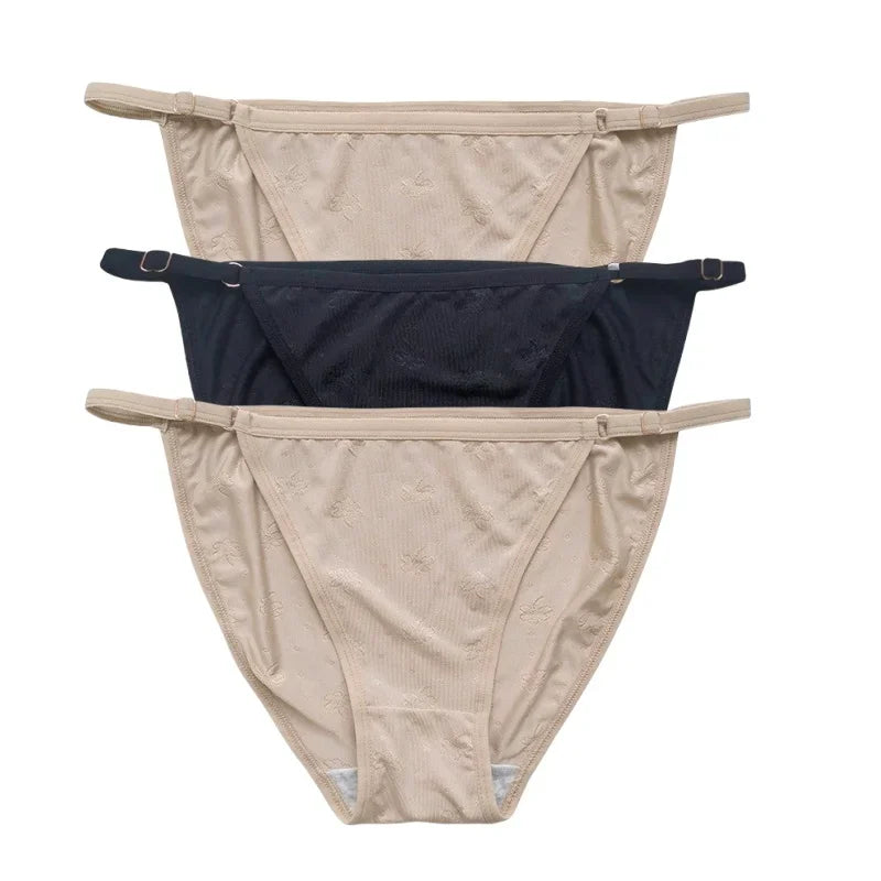 3Pcs/Set Panties Women Low Rise Briefs Seamless Underwear Breathable Panty Female Underpants High Cut Sexy Lingerie